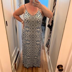 XXL Blue Geometric Maxi Dress Mossimo